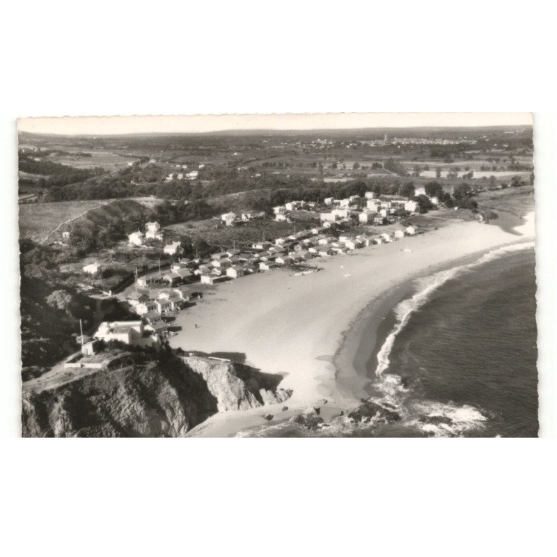ARGELES-sur-MER: racou-plage vue aérienne 10X15 - très bon état