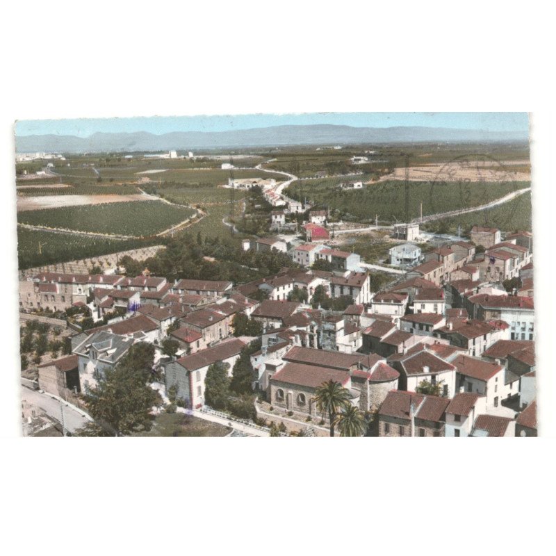 CABESTANY: vue générale vue aérienne 10X15 - très bon état