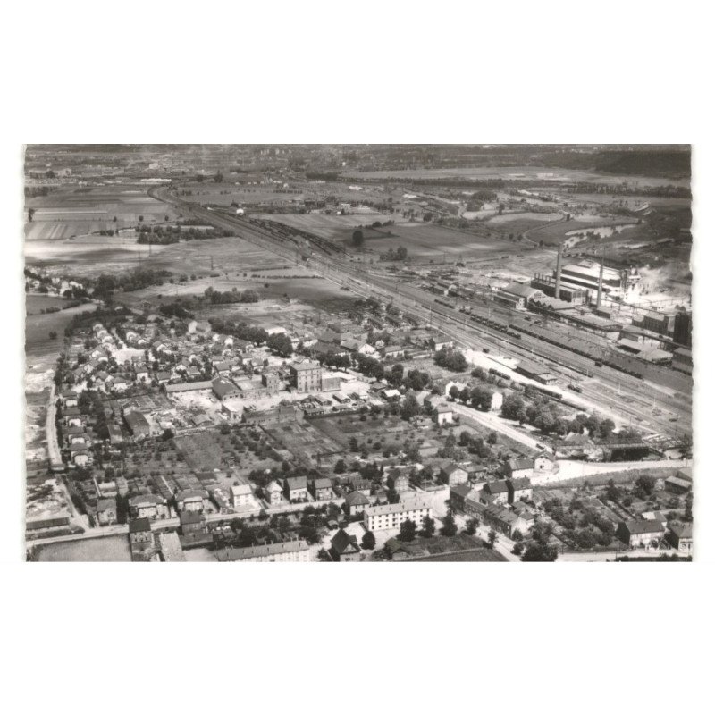 UCKANGE, vue panoramique vue aérienne 10X15 - état