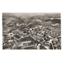 MERLEBACH: générale des usines, les cités et le puits vouters vue aérienne 10x15 - très bon état