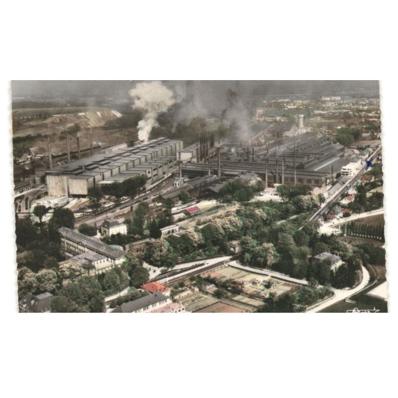 HAYANGE et SEREMANGE: usines sollac et fenderie vue aérienne 10x15 - très bon état