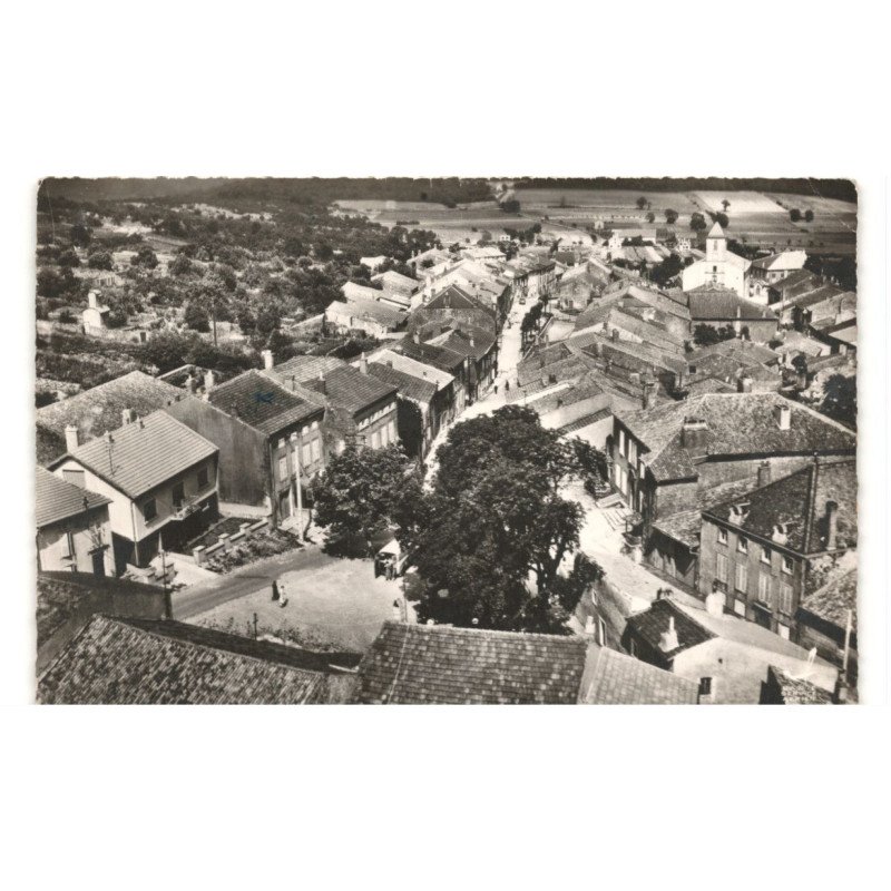 MARANGE: vue panoramique vue aérienne 10X15 - très bon état (timbre arraché)