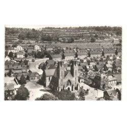AUDUN-le-TICHE: l'église saint-françois  vue aérienne 10X15 - très bon état