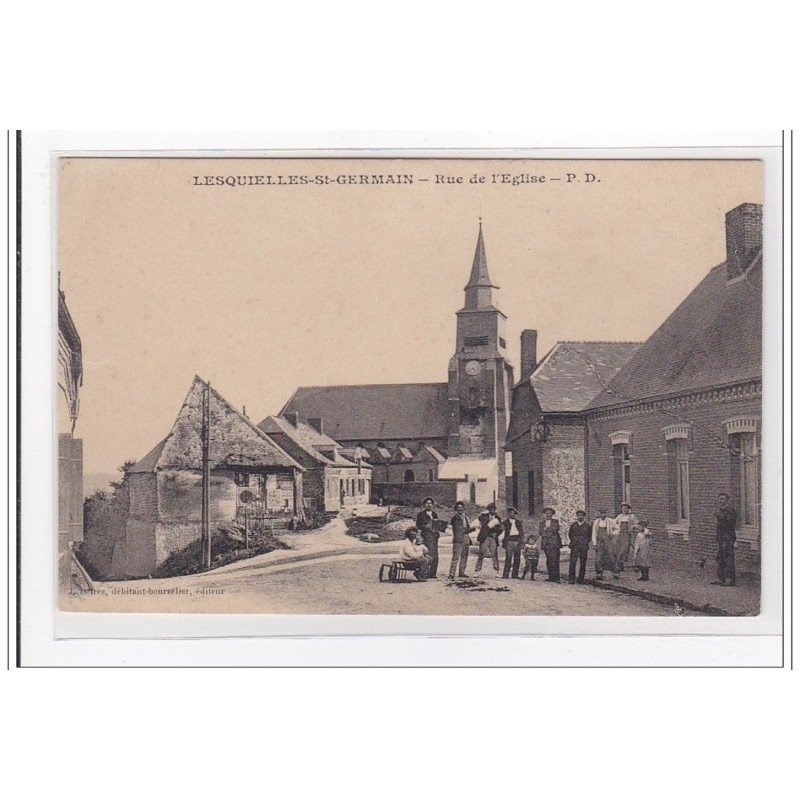 LESQUIELES-St-GERMAIN : rue de l'eglise - tres bon etat