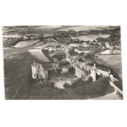SUSCINIO: le château XIIIe siècle commencé en 1218 par pierre de dreux vue aérienne 10X15 - très bon état