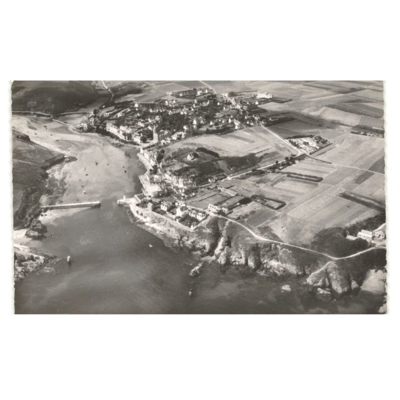 SAUZON: l'entrée du port vue aérienne 10X15 - très bon état
