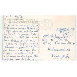 SAUZON: le phare des poulains et la pointe des poulains le fortin de sarah bernardt vue aérienne 10X15 - très bon état