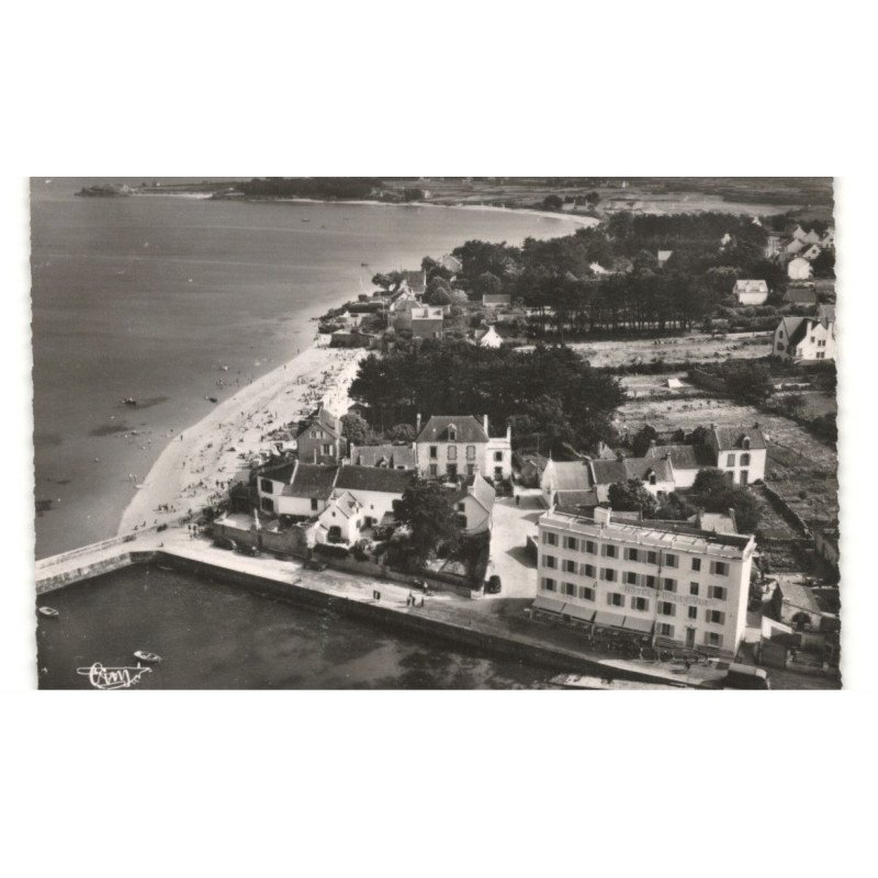 SAINT-PIERRE-QUIBERON: la côte vers quiberon vue aérienne 10X15 - très bon état