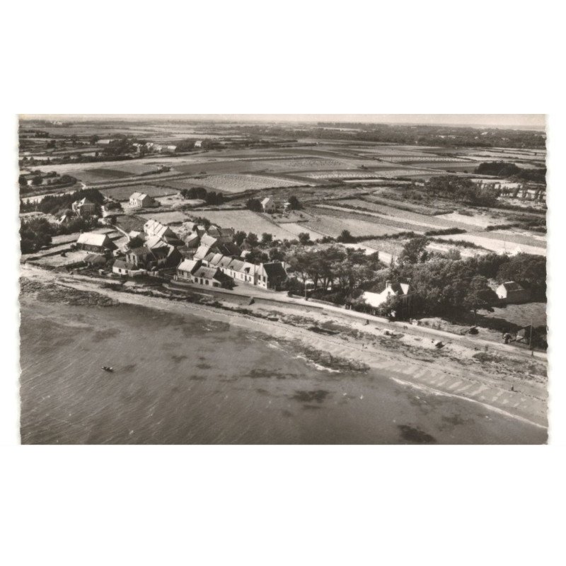 POINTE de SAINT-JACQUES: village et plage de roaliguen vue aérienne 10X15 - très bon état
