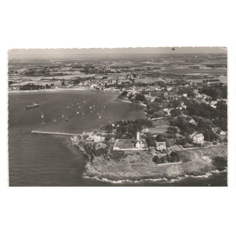 PORT-NAVALO: le phare et la pointe de port-navalo vue aérienne 10X15 - très bon état