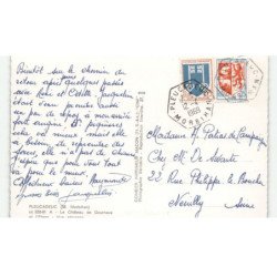 PLEUCADEUC: le château de gournava et l'étang vue aérienne 10X15 - très bon état