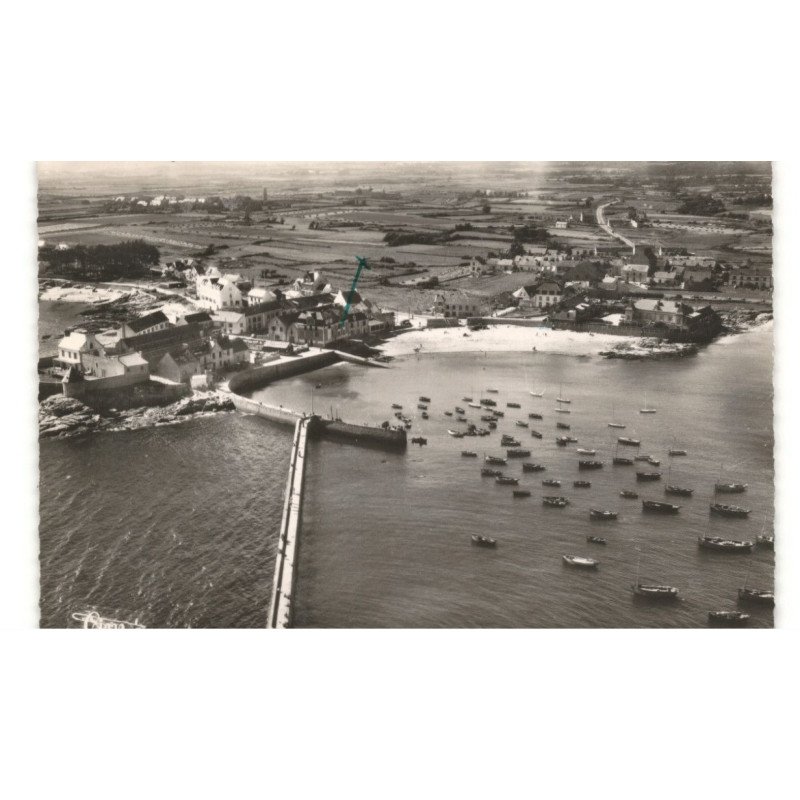 LOMENER-en-PLOEMEUR: vue générale du port vue aérienne 10X15 - très bon état