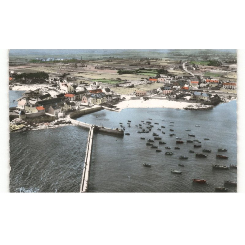 LOMENER-en-PLOEMEUR: vue générale du port vue aérienne 10X15 - très bon état