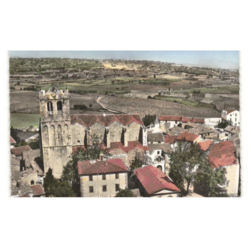 BAIXAS: l'église vue aérienne 10X15 - très bon état