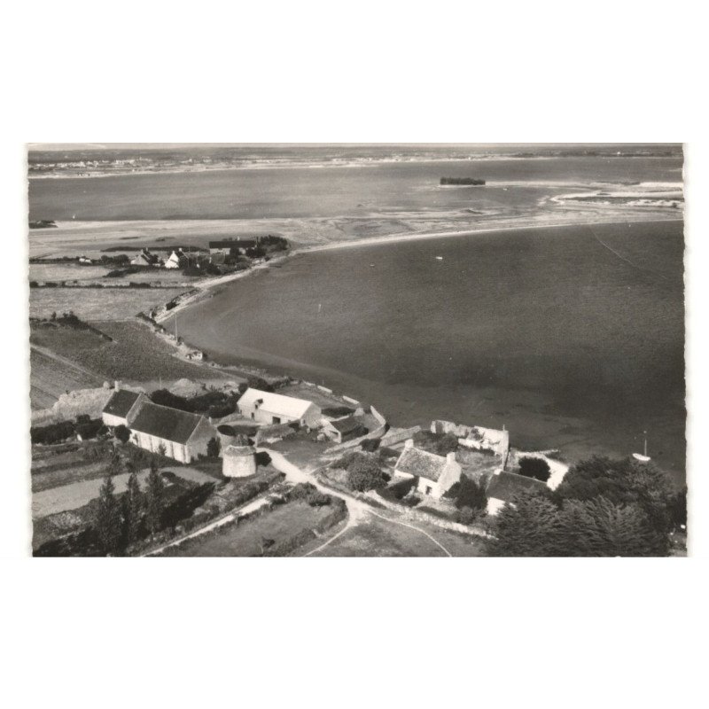 ILE-D'ARZ: kernoël et la plage rudevent vue aérienne 10X15 - très bon état