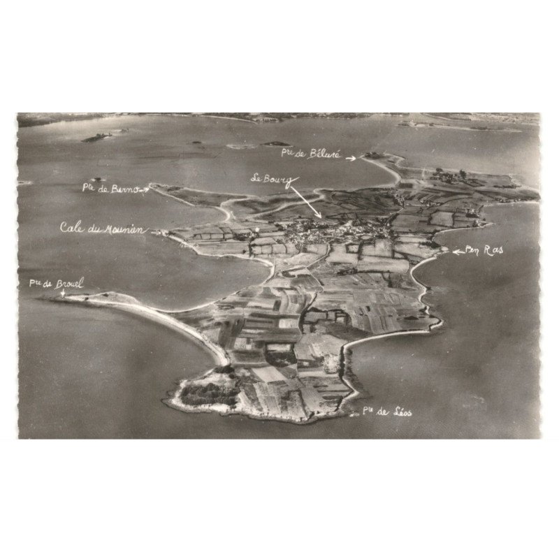 ILE-D'ARZ: vue aérienne 10X15 - très bon état