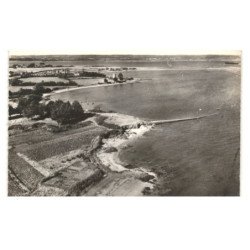 ILE-D'ARZ: la plage et la cale de pen-ra vue aérienne 10X15 - très bon état