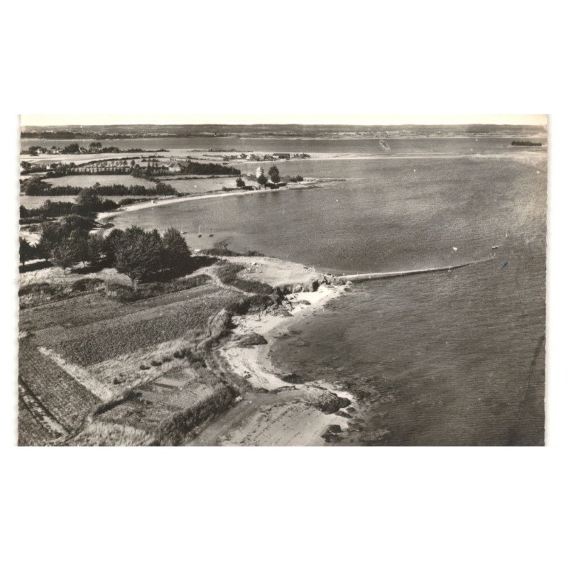 ILE-D'ARZ: la plage et la cale de pen-ra vue aérienne 10X15 - très bon état