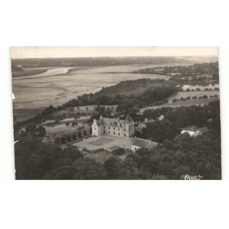 BEGANNE: château de trégouët et la vallée de la vilaine vue aérienne 10X15 - très bon état