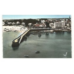 SAINT-PIERRE-QUIBERON: presqu'ile de quiberon, le port vue aérienne 10X15 - très bon état