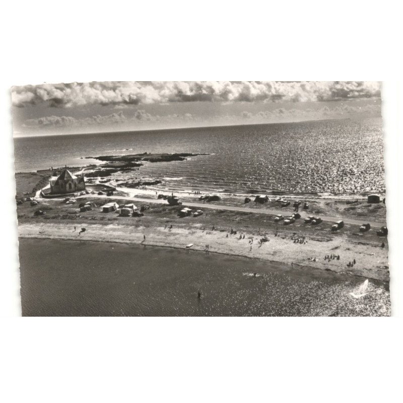 SARZEAU: vue d'ensemble de la plage de penvins vue aérienne 10X15 - très bon état