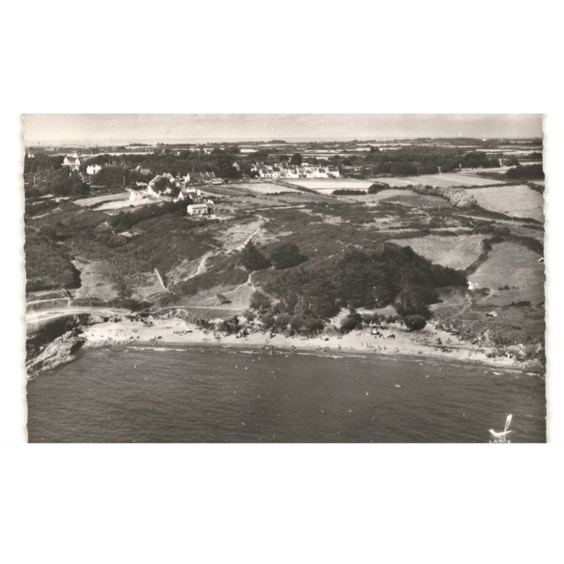 SAINT-GILDAS-de-RUYS: plage de port-maria vue aérienne 10X15 - très bon état