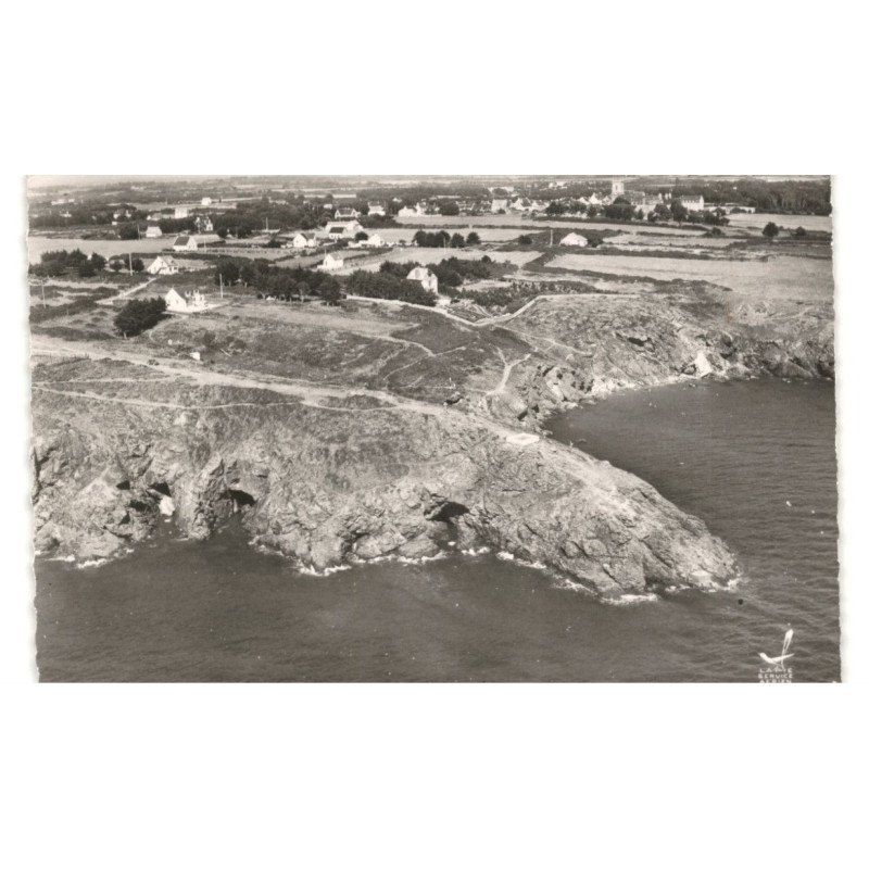 SAINT-GILDAS-de-RHUYS: pointe du grand-mont vue aérienne 10X15 - très bon état