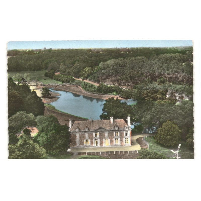 RIEUX: château de la bousselaie vue aérienne 10X15 - très bon état