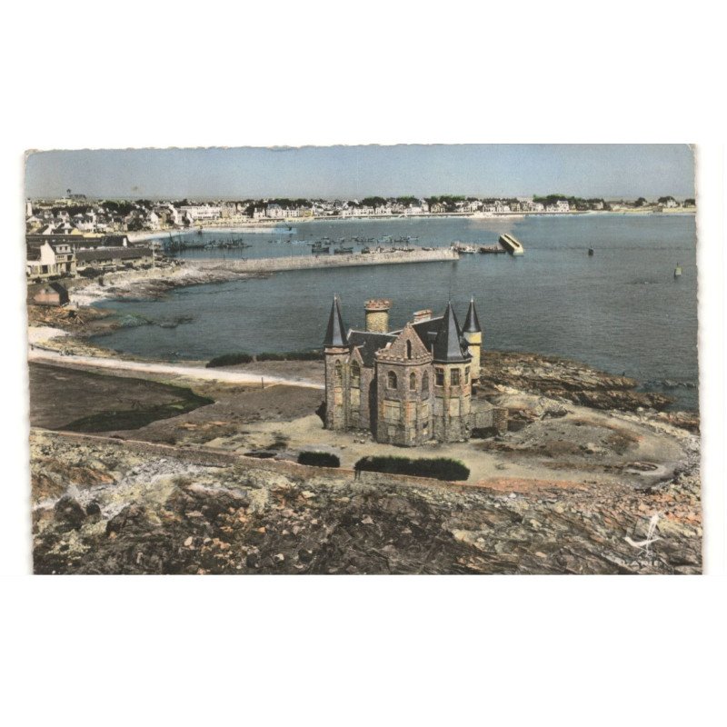PRESQU'ILE DE QUIBERON: château turpot vue aérienne 10X15 - très bon état