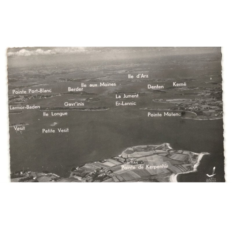 MORBIHAN: le golf du morbihan vue aérienne 10X15 - très bon état