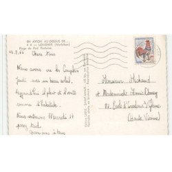 LOMENER: plage de port fontaine vue aérienne 10x15 - très bon état