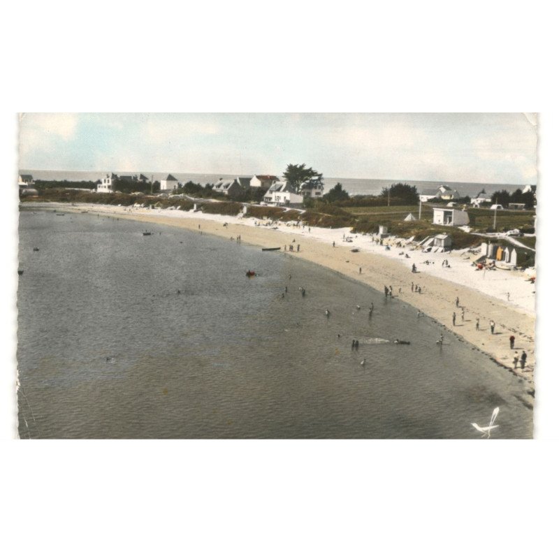 KERVOYAL-en-DAMGAN: la plage vue aérienne 10x15 - très bon état