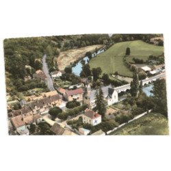 SAINT-DENIS-les-PONTS: vue générale vue aérienne 10x15 - très bon état