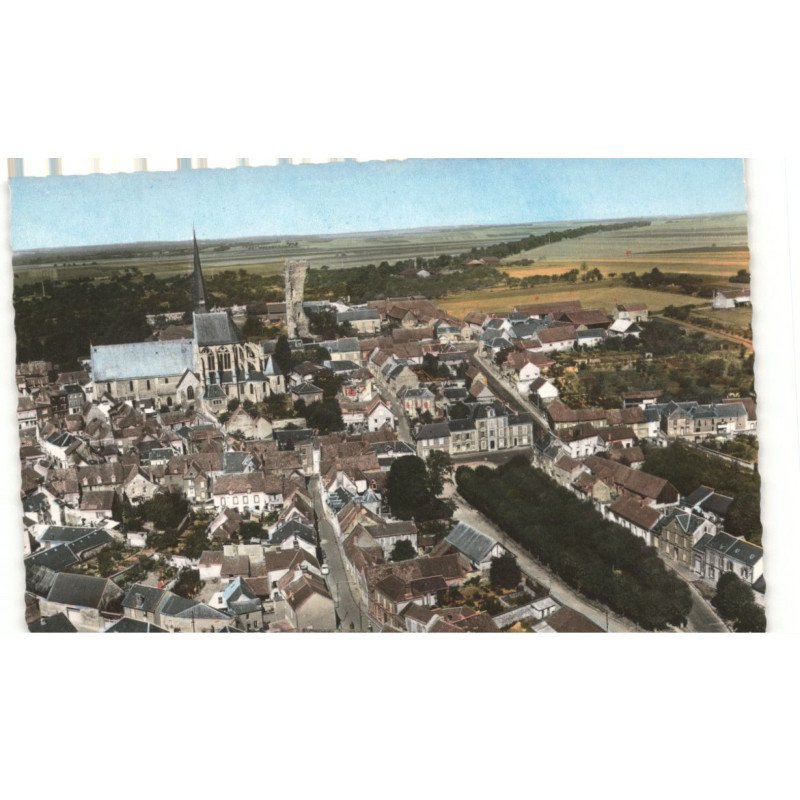 GALLARDON: vue générale vue aérienne 10x15 - très bon état