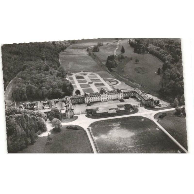 environs de LA LOUPE: château des vaux vue aérienne 10x15 - très bon état