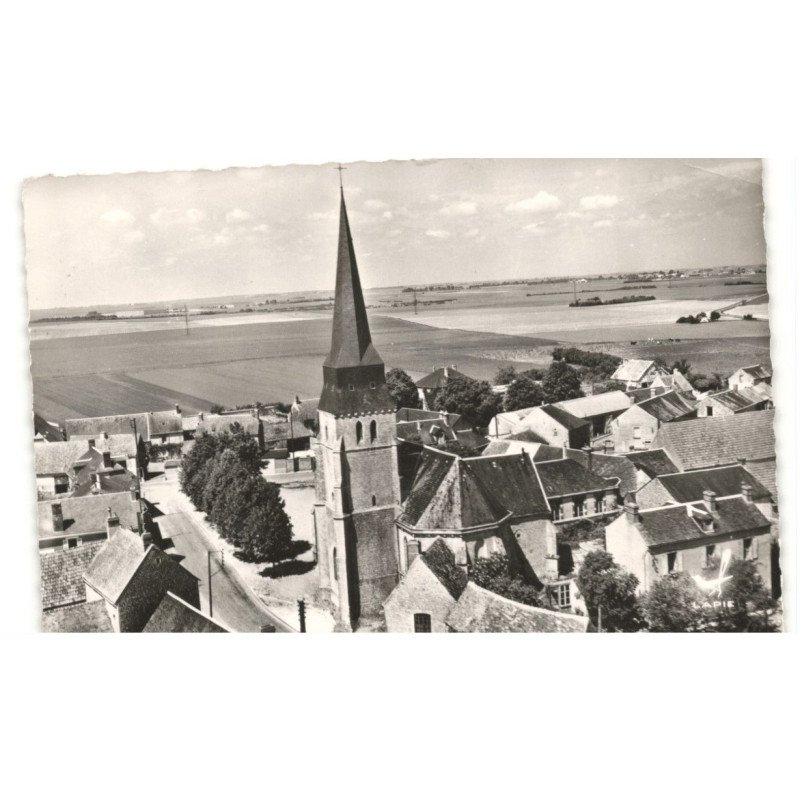 YMONVILLE: l'église vue aérienne 10x15 - très bon état