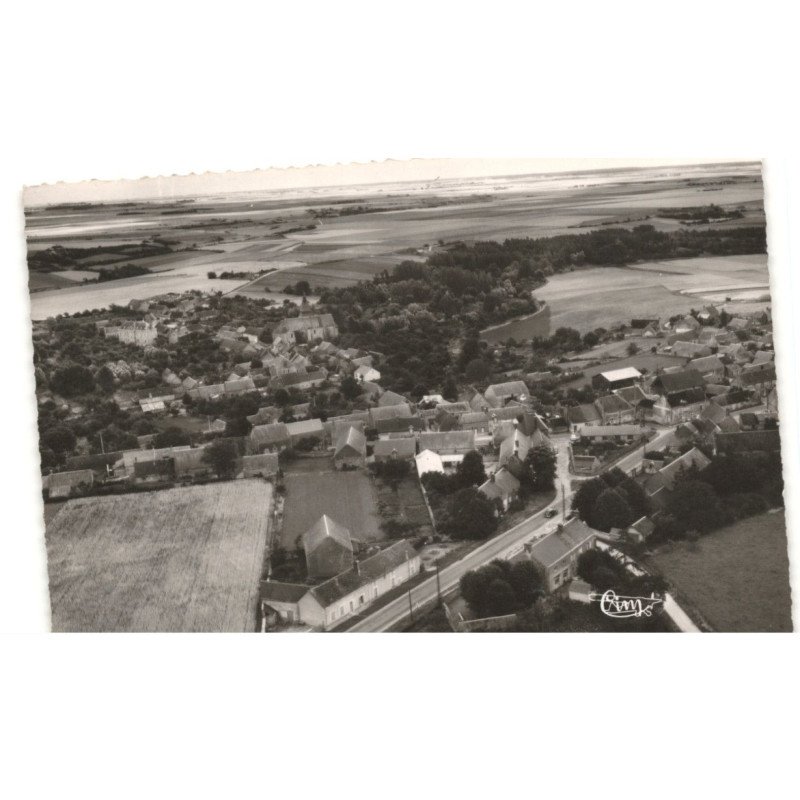 LA FERTE-VILLENEUIL: la route du châteaudun vue aérienne 10x15 - très bon état