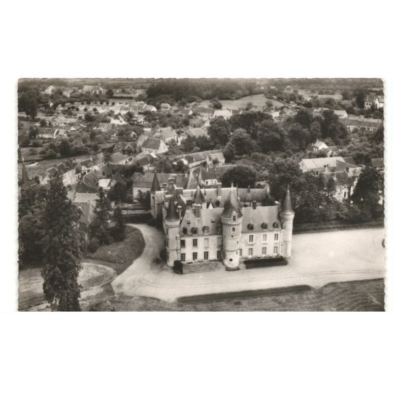 BEAUMONT-les-AUTELS: château vue aérienne 10x15 - très bon état