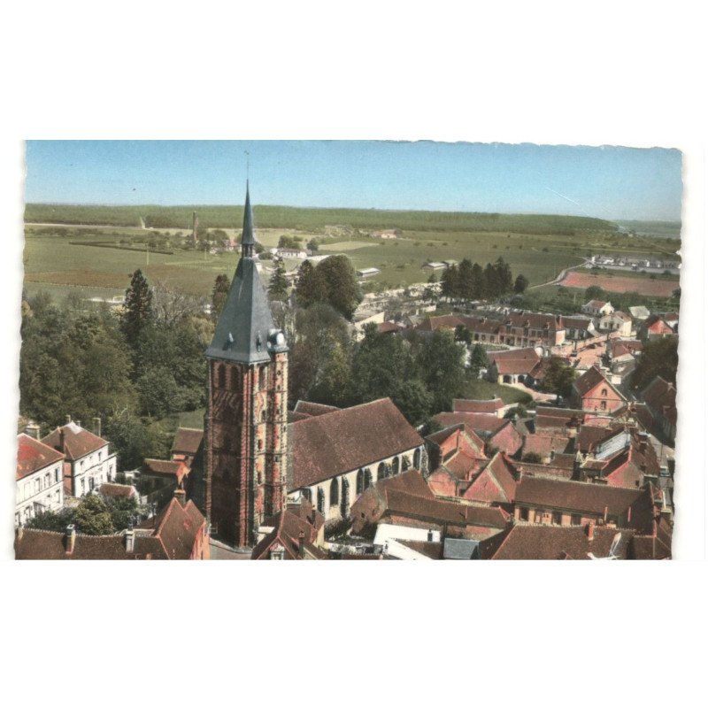 SENONCHES: l'église vue aérienne 10x15 - état