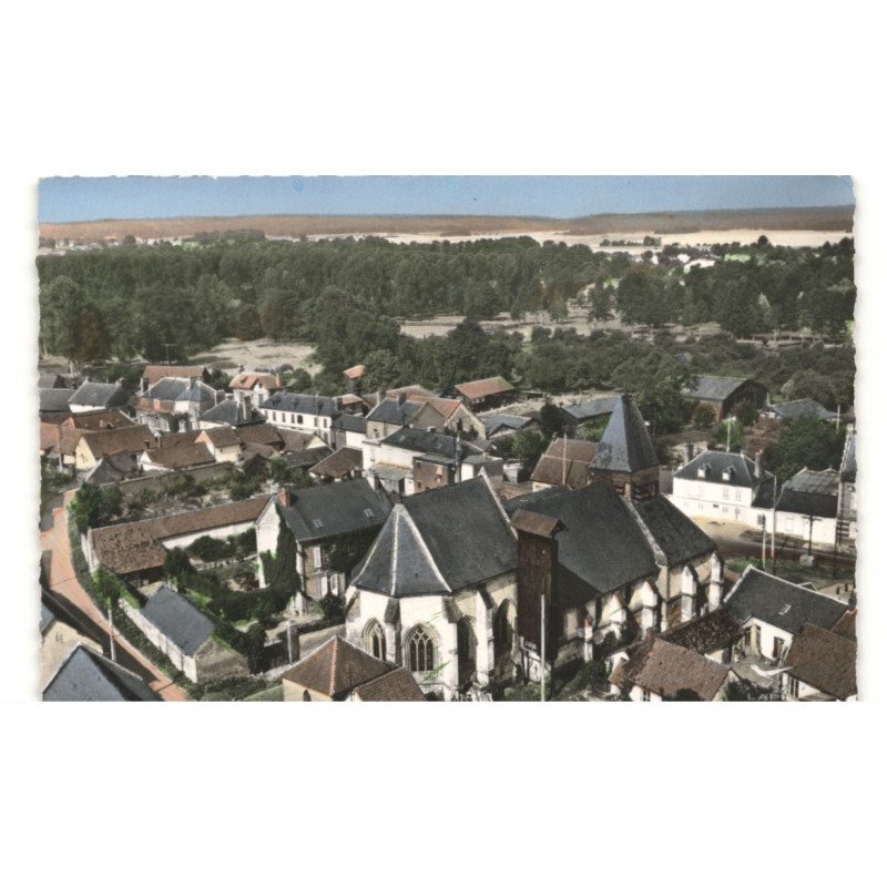 LOEUILLY: l'église vue aérienne 10x15 - très bon etat