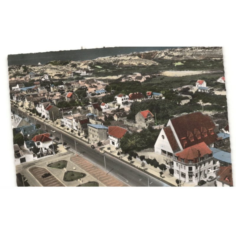 FORT-MAHON: place de l'église vue aérienne 10x15 - très bon etat