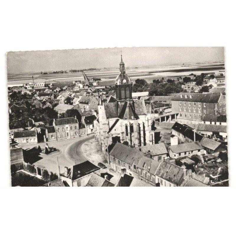 HARBONNIERES: vue d'ensemble vue aérienne 10x15 - très bon etat