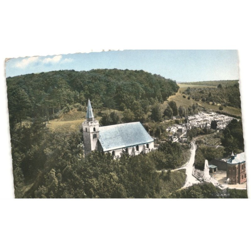 L'ETOILE: l'église et le camp césar vue aérienne 10x15 - très bon etat