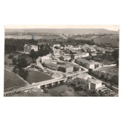 AULNO'S-sur-SEILLE: le pont sur la seille, le juvénat des frères maristes vue aérienne 10x15 - très bon état