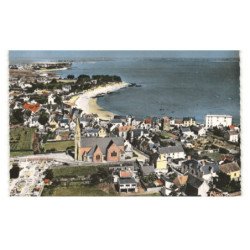 SAINT-PIERRE-QUIBERON: vue générale de la côte vers carnac vue aérienne 10X15 - très bon état