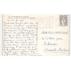 LE PALAIS-BELLE-ILE: le port et le bassin vue aérienne 10X15 - très bon état