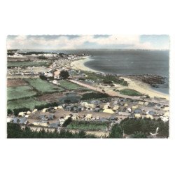 PRESQU'ILE DE QUIBERON: saint-julien, la plage et le camping vue aérienne 10X15 - très bon état