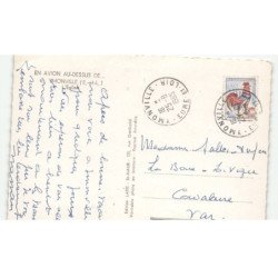 YMONVILLE: l'église vue aérienne 10x15 - très bon état