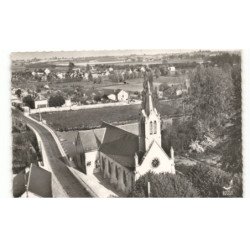 SAINT-DENIS-les-PONTS: l'église vue aérienne 10x15 - très bon état