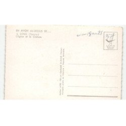 LONG: l'église et le château vue aérienne 10x15 - très bon etat